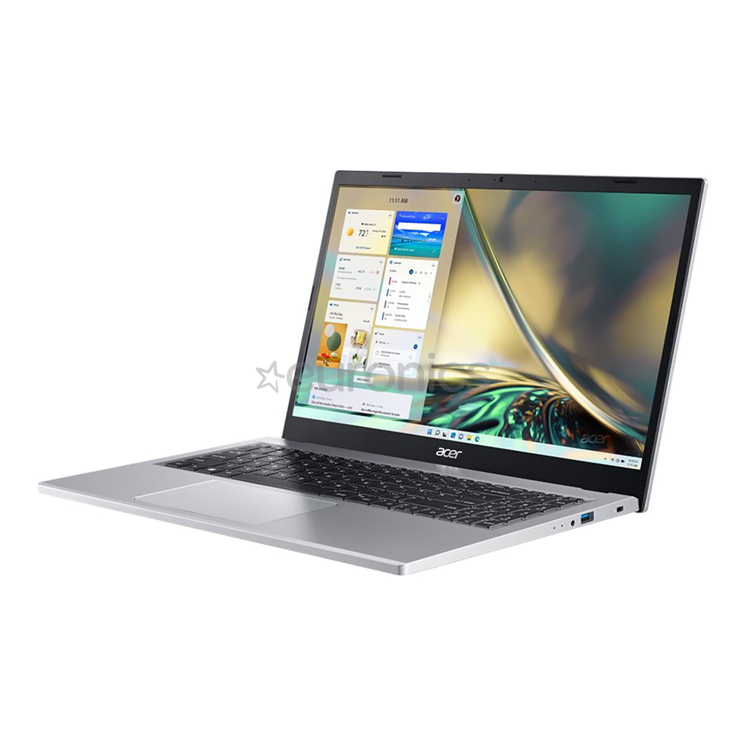 Acer Aspire 3 15 A315-24P, 15,6'', FHD, Ryzen 3, 8 GB, 256 GB, SWE, hõbe - Sülearvuti