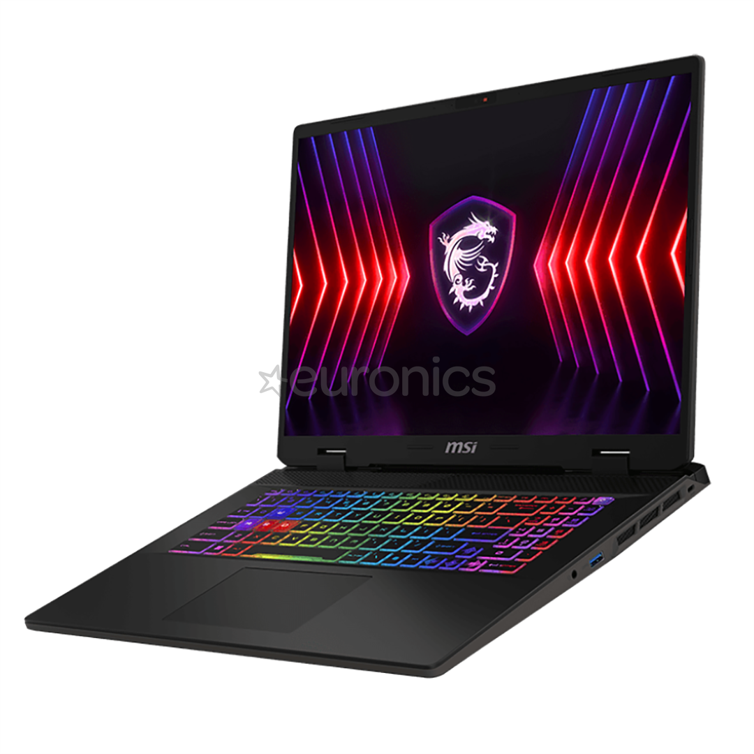 MSI Sword 17 HX B14V, 17'', FHD+, 165 Hz, i7, 16 GB, 512 GB, RTX 4070, W11, ENG - Notebook