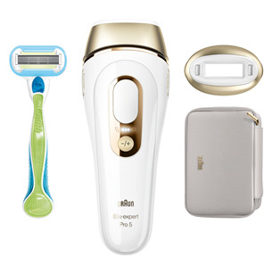 Braun Silk-expert Pro 5, valge/kuldne - IPL Fotoepilaator
