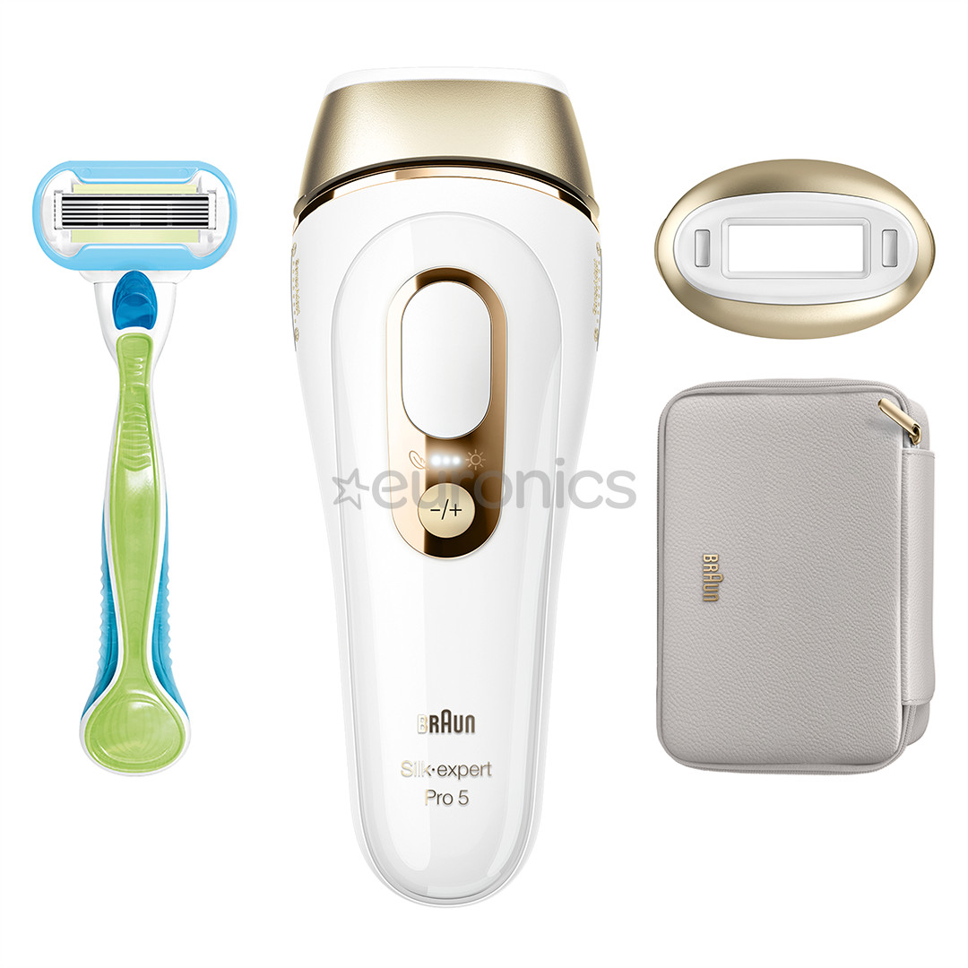 Braun Silk-expert Pro 5, valge/kuldne - IPL Fotoepilaator