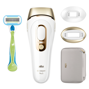 Braun Silk-expert Pro 5, white/golden - IPL Hair removal