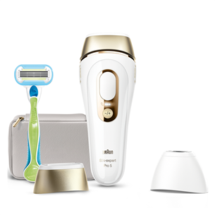 Braun Silk-expert Pro 5, valge/kuldne - IPL Fotoepilaator