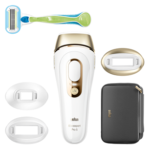 Braun Silk-expert Pro 5, valge/kuldne - IPL Fotoepilaator