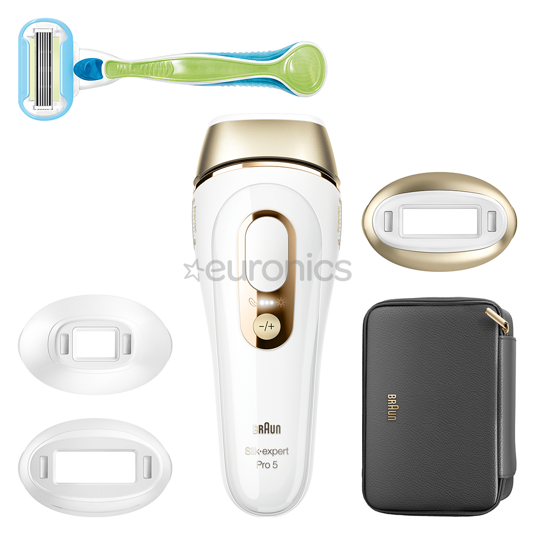 Braun Silk-expert Pro 5, valge/kuldne - IPL Fotoepilaator