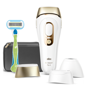 Braun Silk-expert Pro 5, valge/kuldne - IPL Fotoepilaator