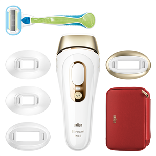 Braun Silk-expert Pro 5, valge/kuldne - IPL Fotoepilaator