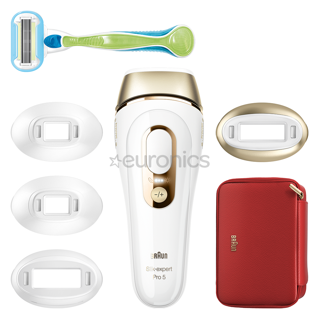 Braun Silk-expert Pro 5, valge/kuldne - IPL Fotoepilaator