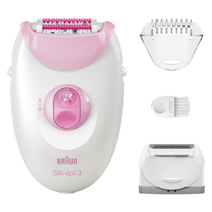 Braun Silk epil 3, белый/розовый - Эпилятор SE3031