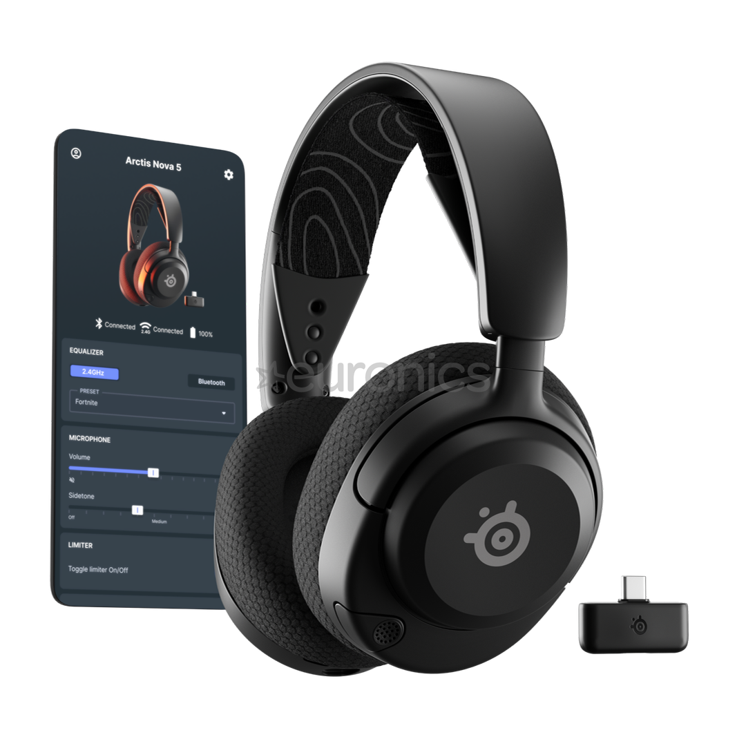 Steelseries Arctis Nova 5 Wireless, must - Juhtmevaba peakomplekt