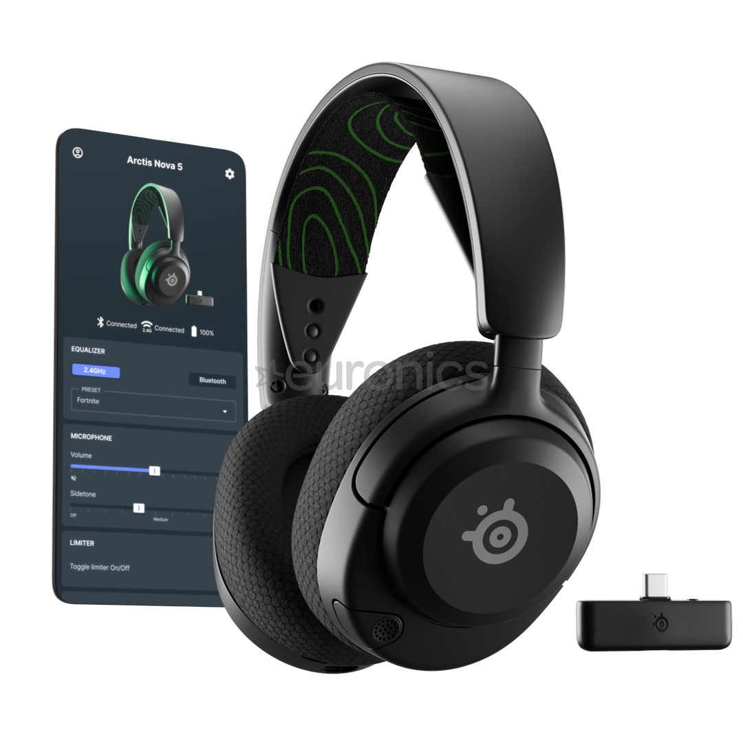 Steelseries Arctis Nova 5X Wireless, must - Juhtmevaba peakomplekt