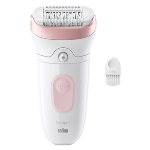 Braun Silk epil 7, сухое и влажное использование, белый/розовый - Эпилятор SE7000