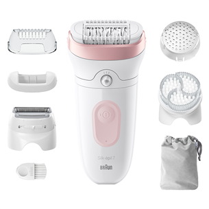 Braun Silk epil 7, Wet & Dry, white/pink - Epilator SE7060