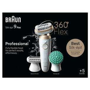 Braun Silk epil 9 Flex, valge - Epilaator