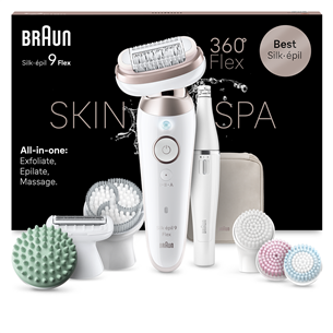 Braun Silk epil 9 Flex SkinSpa, valge - Epilaator