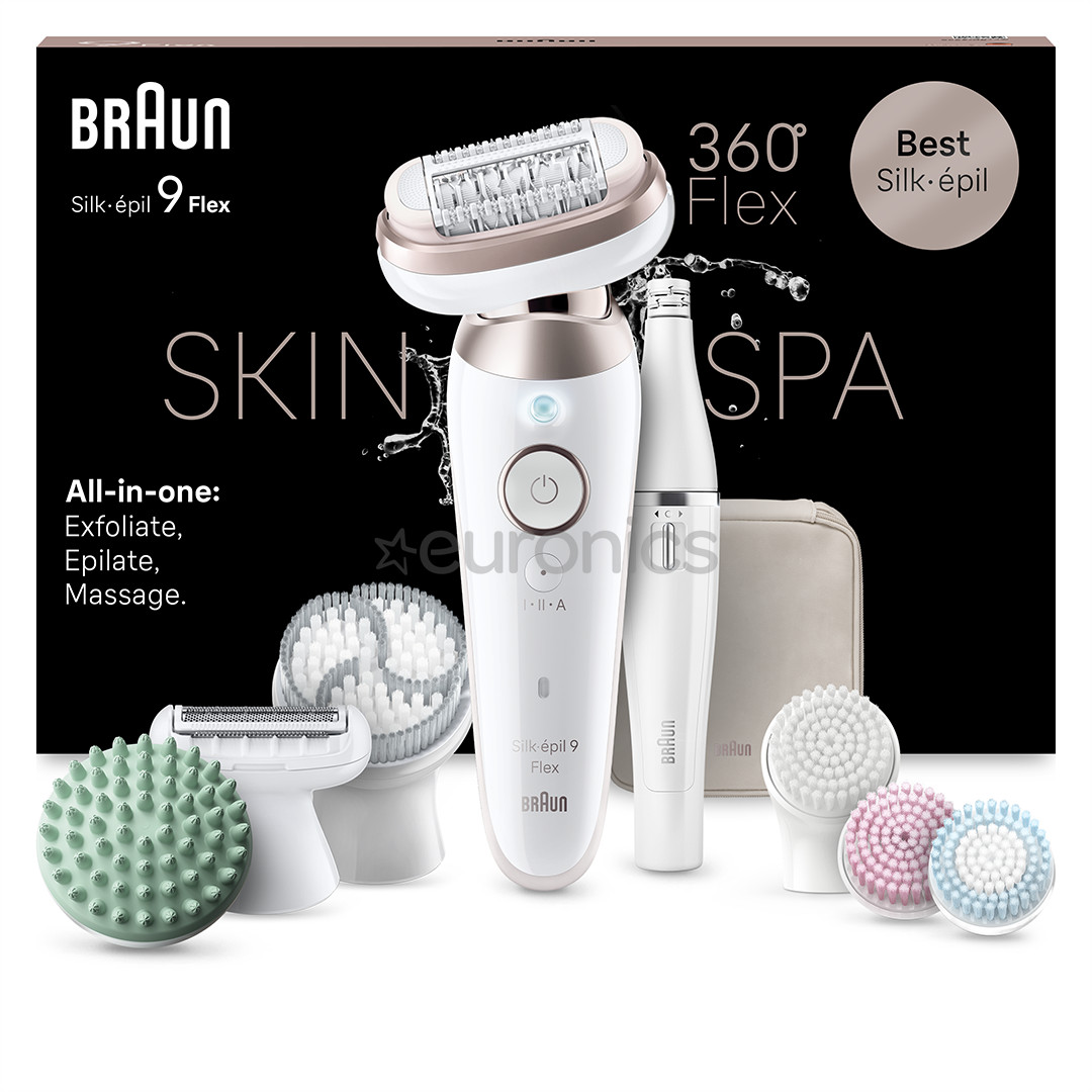Braun Silk epil 9 Flex SkinSpa, valge - Epilaator