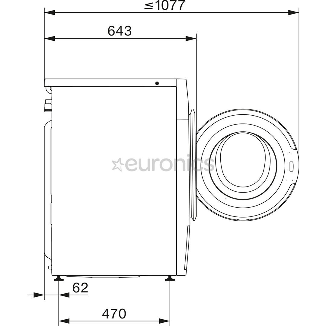 Miele, 125 Edition, 8 kg, sügavus 60 cm, 1400 p/min - Eestlaetav pesumasin