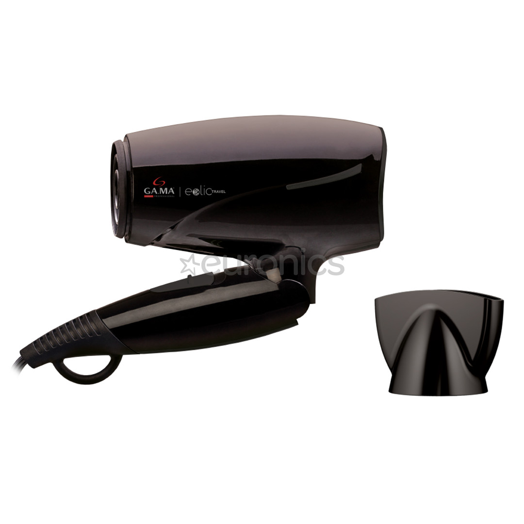 GA.MA Eolic Travel, 1600 W, black - Hair dryer