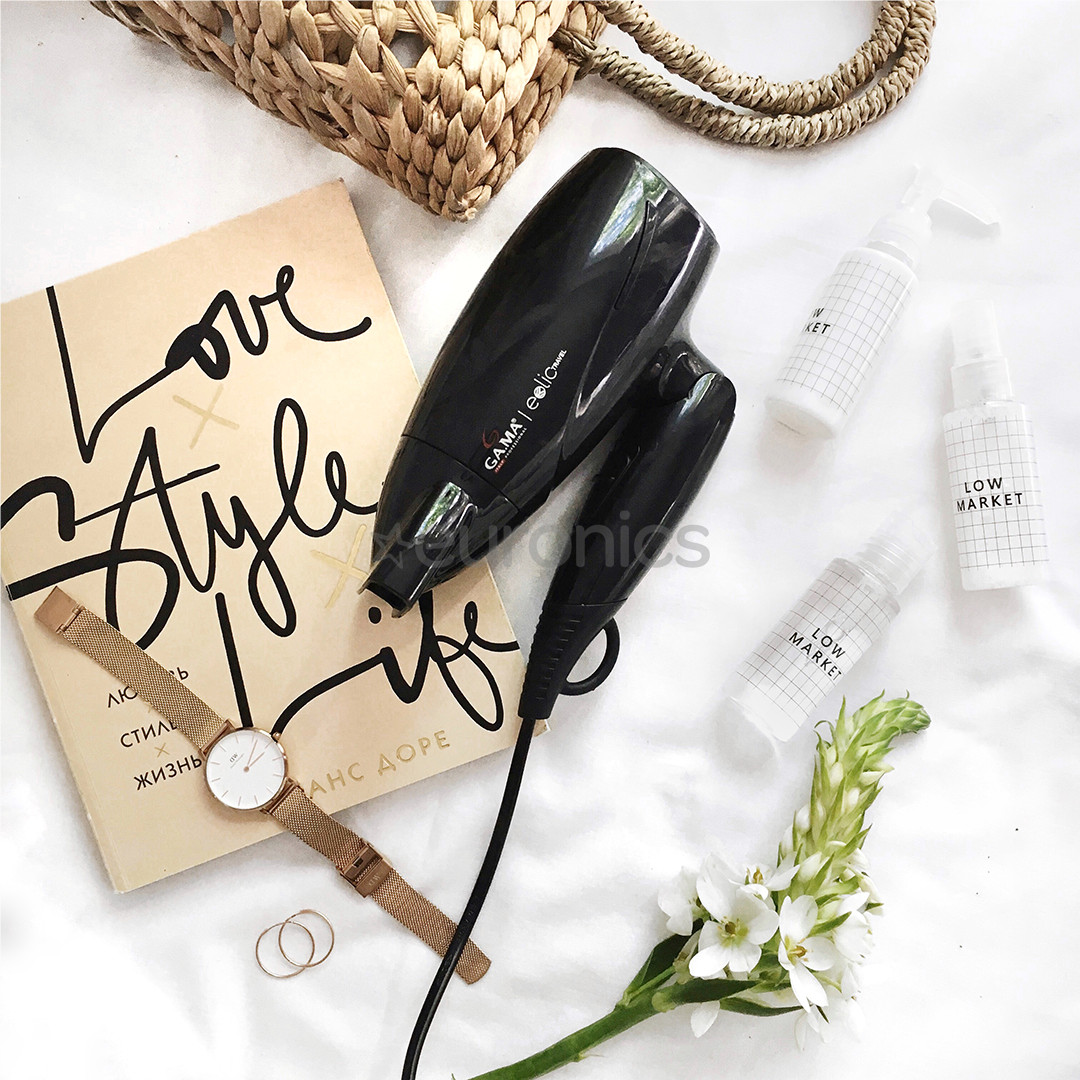 GA.MA Eolic Travel, 1600 W, black - Hair dryer