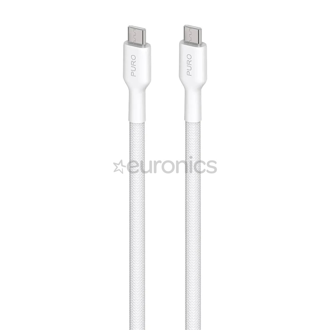 Puro Fabrik 2.0, USB-C, 240 W, 2 m, valge - Kaabel