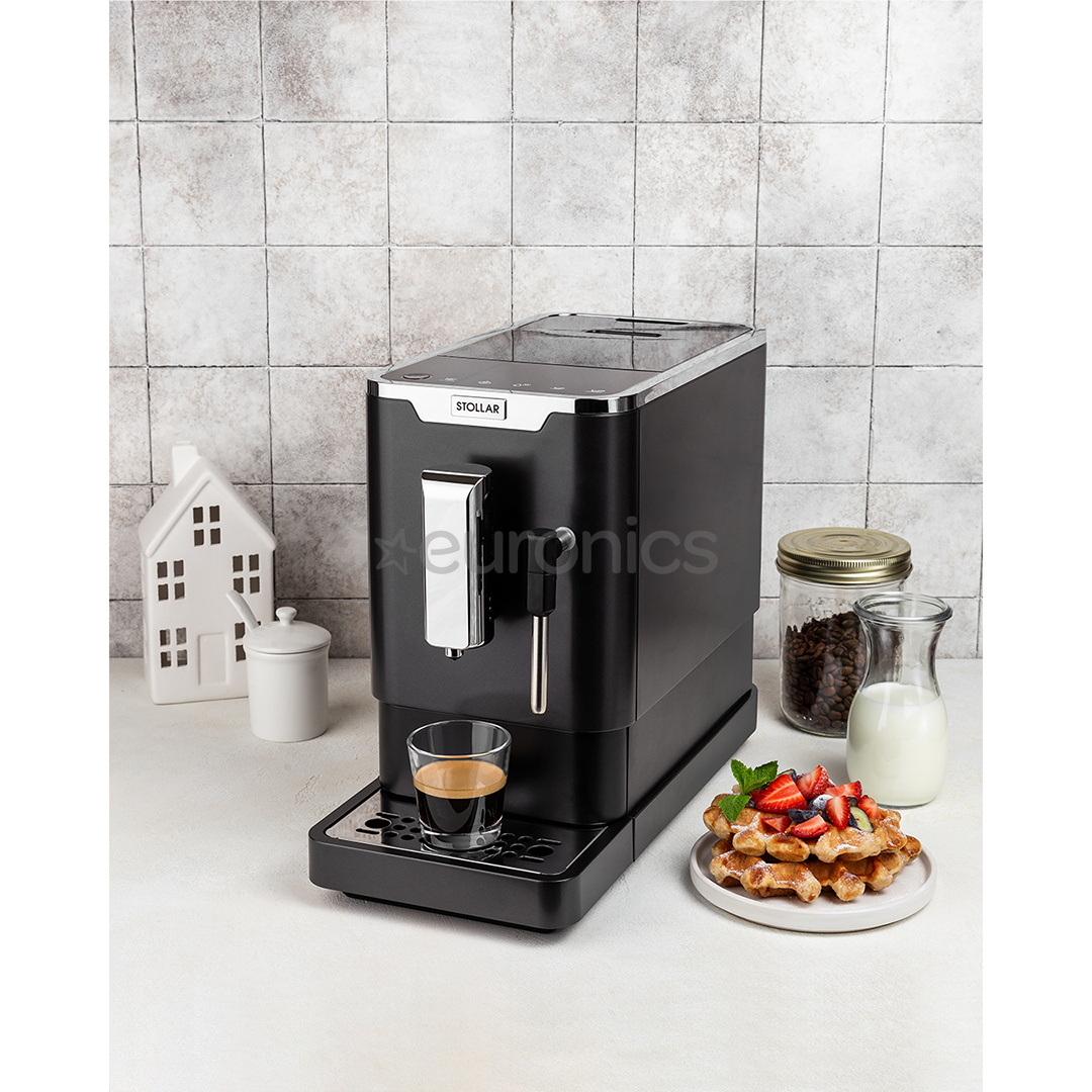 Stollar The Slim Café SEM800, black/stainless steel - Espresso Machine