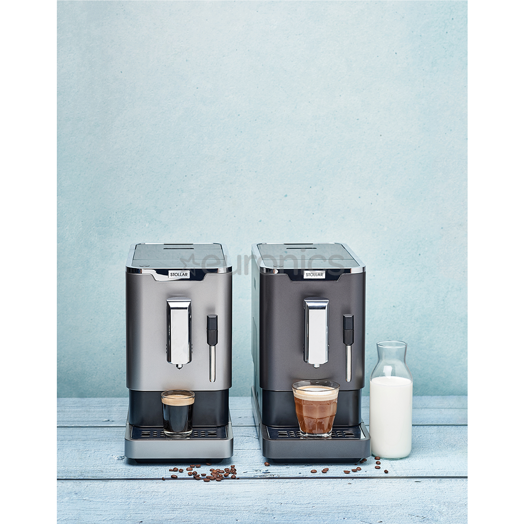Stollar The Slim Café SEM800, black/stainless steel - Espresso Machine