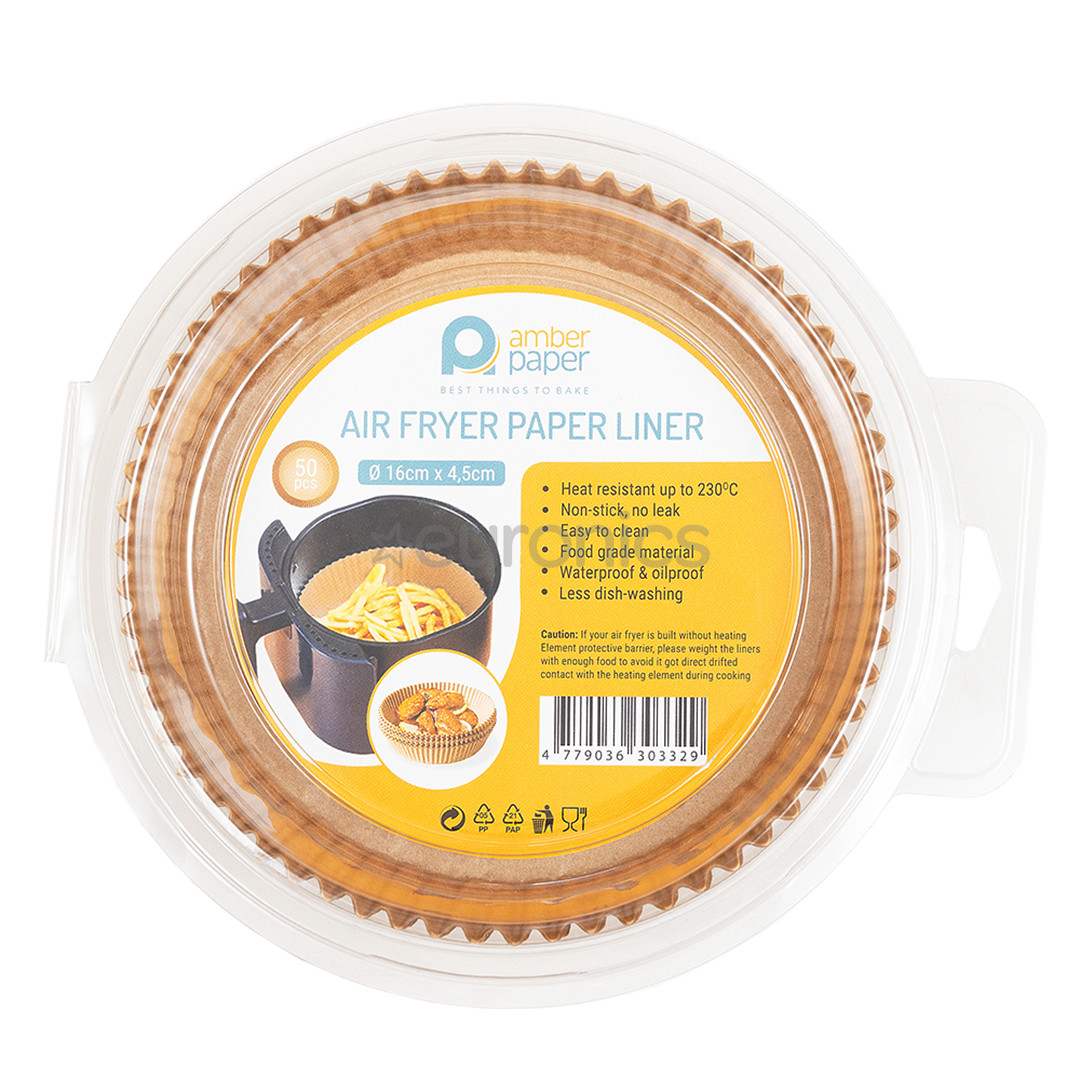 Amber Paper, 50 tk, 16 x 4.5 cm - Kuumaõhufritüüri pabervormid