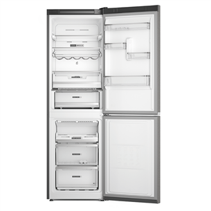 Whirlpool, NoFrost, 335 л, высота 192 см, нерж. сталь - Отдельностоящий холодильник