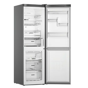Whirlpool, NoFrost, 335 л, высота 192 см, нерж. сталь - Отдельностоящий холодильник