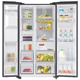 Samsung RS5000DC, NoFrost, 635 L, height 178 cm, black - SBS Refrigerator