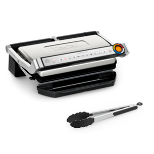 Tefal OptiGrill+ XL, 2000 Вт, нерж. сталь - Электрический гриль GC728D10