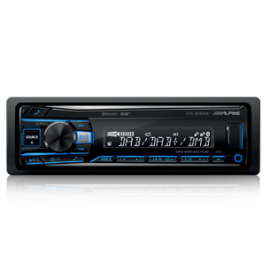 Alpine UTE-204DAB, must - Autoraadio ALP-UTE-204DAB