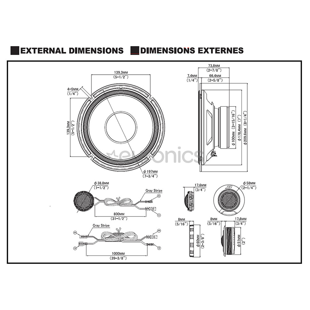 Alpine S2-S80C S-Series, 20 cm - Autokõlarid