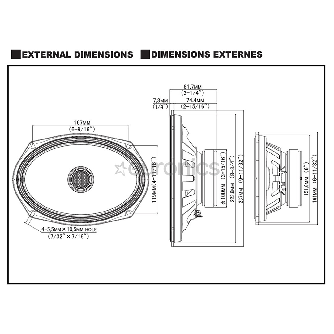 Alpine S2-S69 S-Series, 16 cm x 24 cm - Autokõlarid