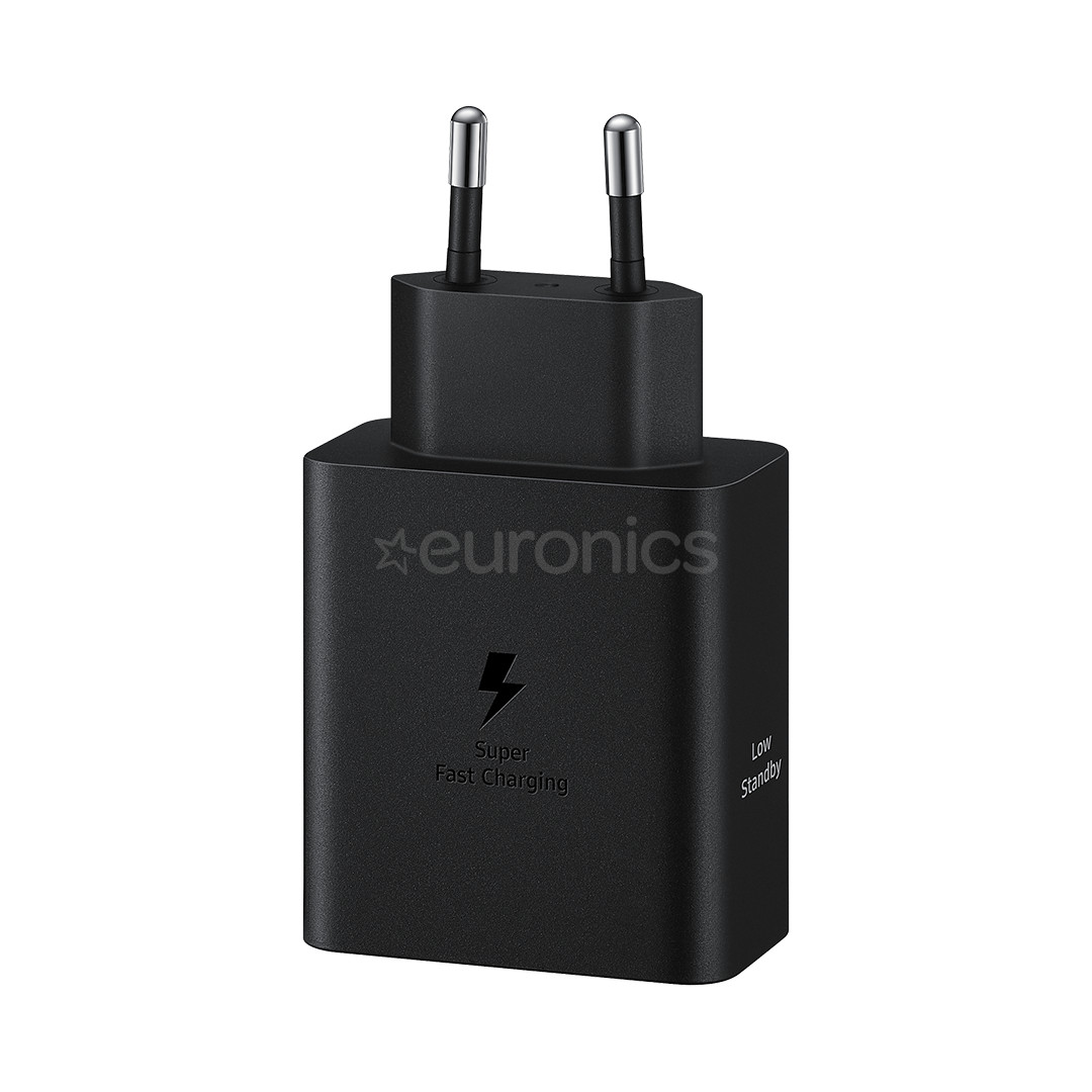 Samsung Dual USB-C, 50 W, must - Vooluadapter