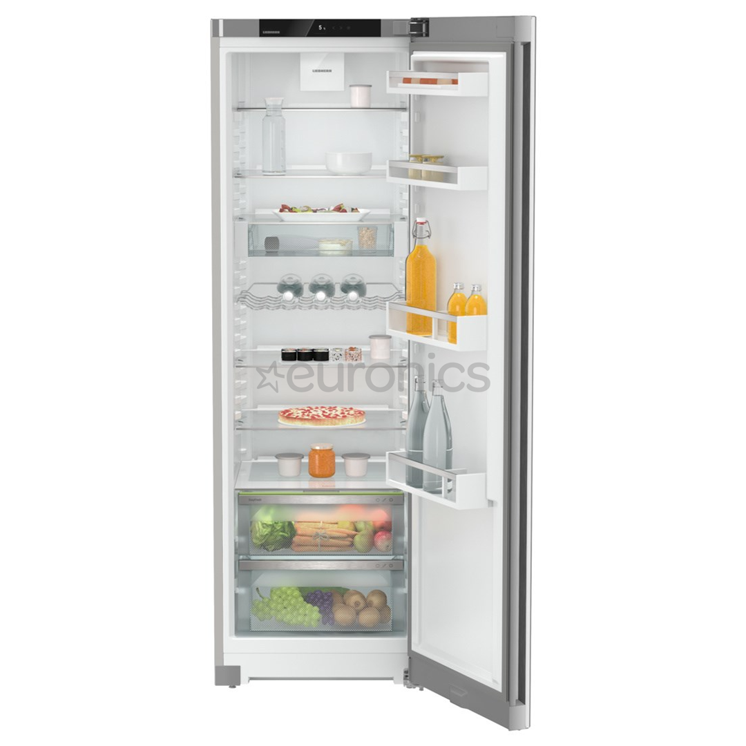 Liebherr, 399 L + 277 L, height 186 cm, silver - Cooler + Freezer