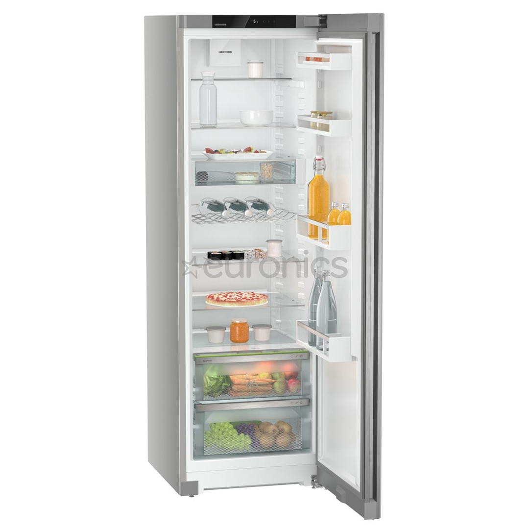 Liebherr, 399 L + 277 L, height 186 cm, silver - Cooler + Freezer