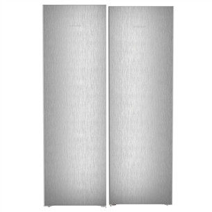 Liebherr, 399 L + 277 L, kõrgus 186 cm, hõbedane - Jahekapp + Sügavkülmik XRFSD5220