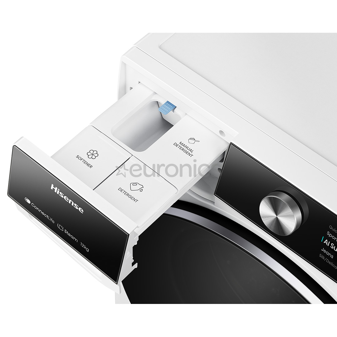 Hisense, 12 kg, sügavus 61 cm, 1400 p/min - Eestlaetav pesumasin