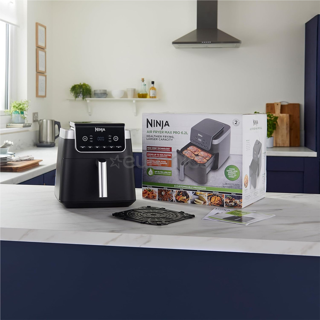 Ninja Air Fryer MAX PRO 6.2L, 2000 W, must - Kuumaõhufritüür