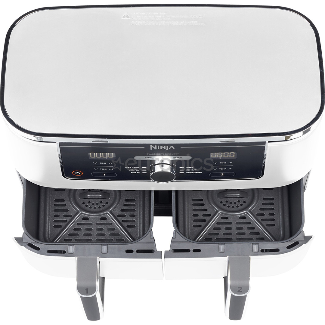 Ninja Foodi MAX Dual Zone, 9,5 л, 2470 Вт, белый - Аэрогриль