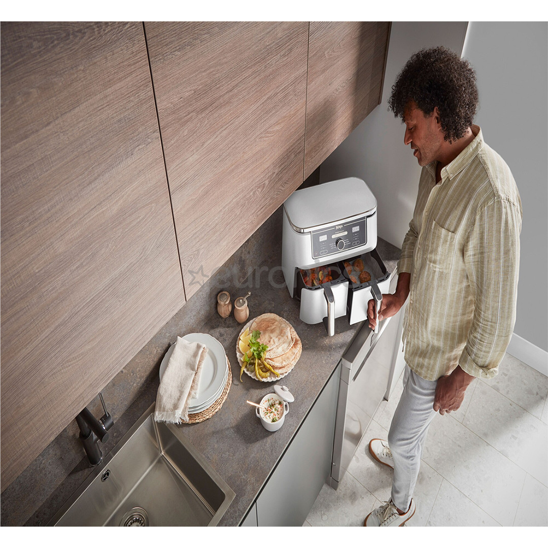 Ninja Foodi MAX Dual Zone, 9,5 л, 2470 Вт, белый - Аэрогриль