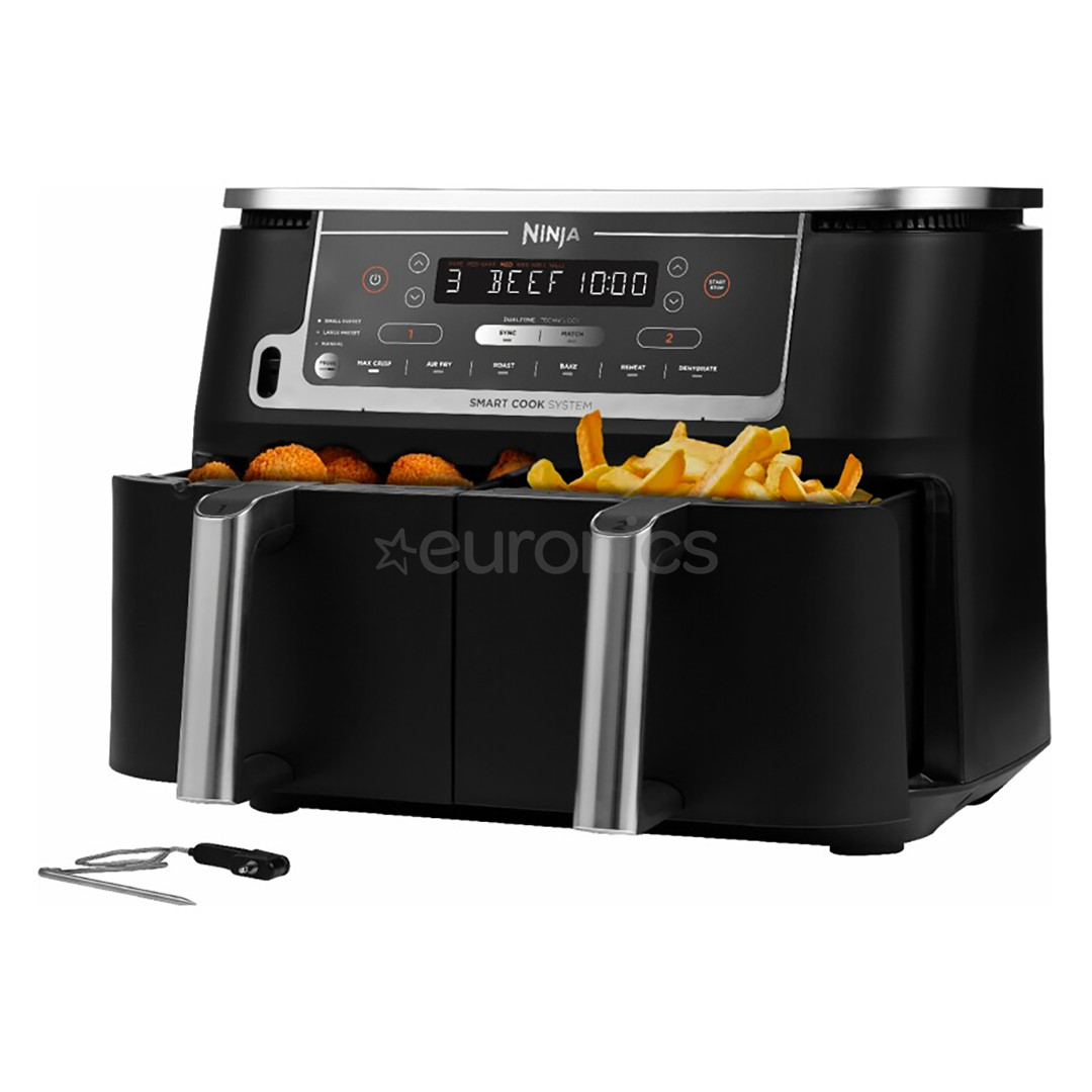 Ninja Foodi MAX Dual Zone, с термощупом, 9,5 л, 2470 Вт, черный - Аэрогриль