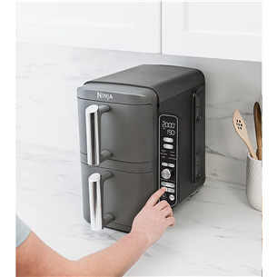 Ninja Double Stack XL 9.5L, 2470 W, hall - Kuumaõhufritüür