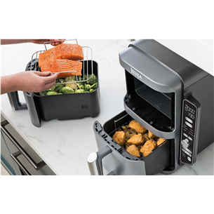 Ninja Double Stack XL 9.5L, 2470 W, hall - Kuumaõhufritüür