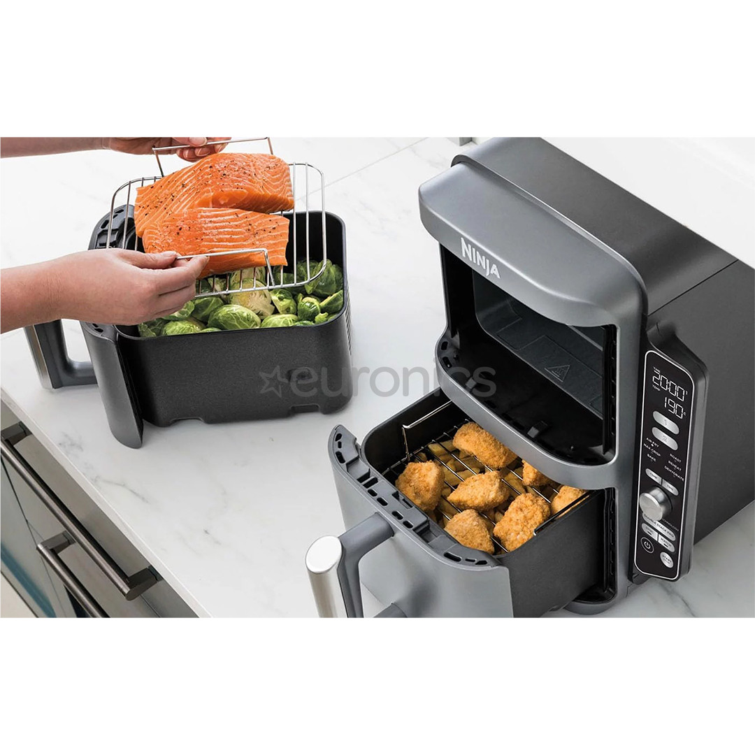Ninja Double Stack XL 9.5L, 2470 W, hall - Kuumaõhufritüür