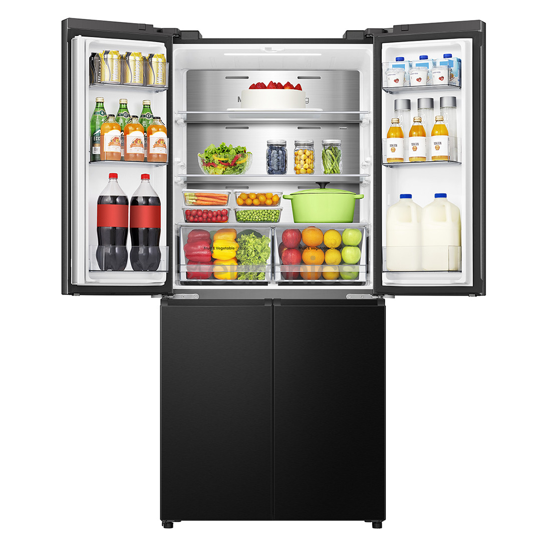 Hisense, Cross Door, No Frost, 483 L, kõrgus 179 cm, must - SBS-Külmik