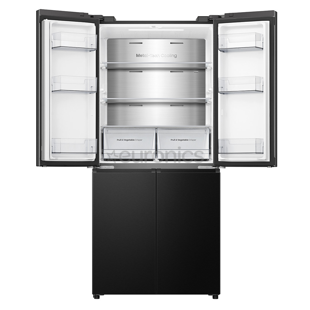 Hisense, Cross Door, No Frost, 483 L, kõrgus 179 cm, must - SBS-Külmik