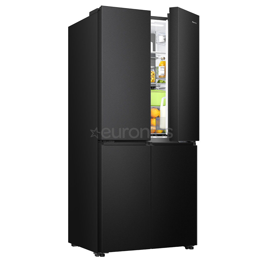 Hisense, Cross Door, No Frost, 483 L, kõrgus 179 cm, must - SBS-Külmik