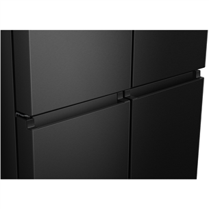 Hisense, Cross Door, No Frost, 483 л, высота 179 см, черный - SBS-холодильник