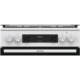 Gorenje, 71 L, laius 60 cm, valge - Gaasipliit elektriahjuga